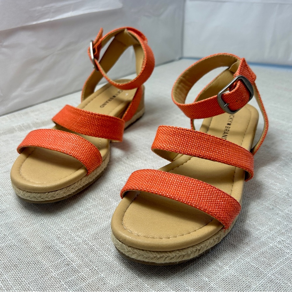 Orange Strappy Sandals